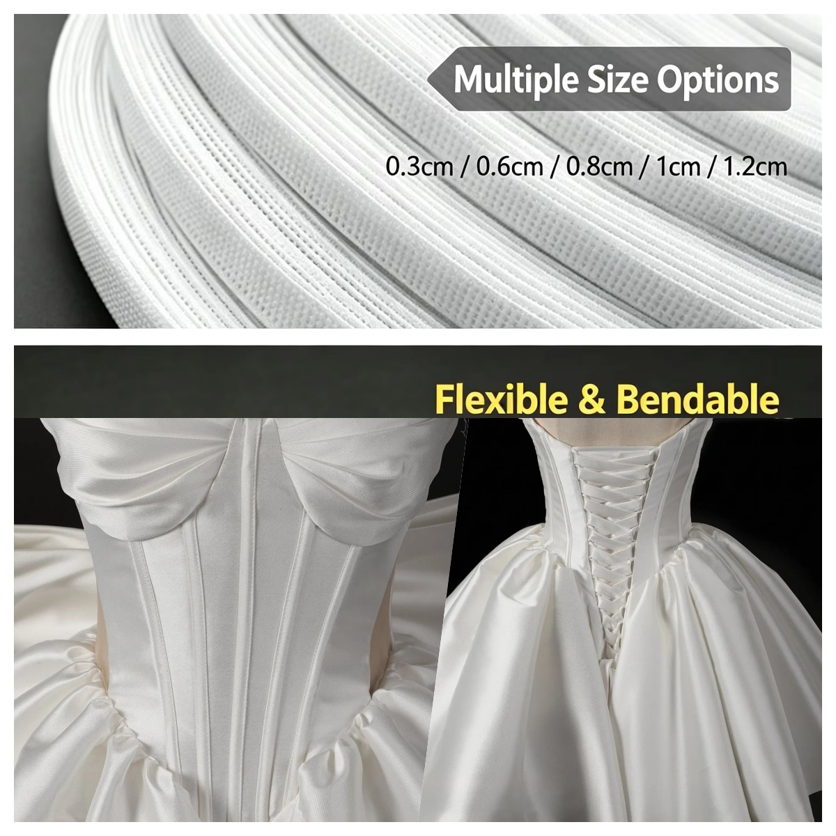 Wedding Dress - 50~200 yards rol polyester visgraatcorset voor