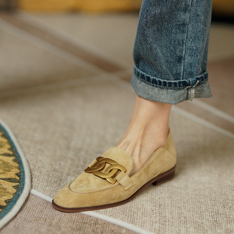 Womens Heels - Suede Leer Vrouwen Instappers Lente/Herfst Lage