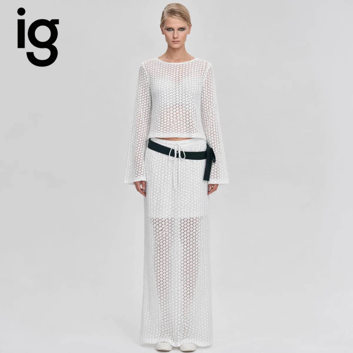 Formal Skirt - IG 2026 Dames Gebreide Tweedelige Set