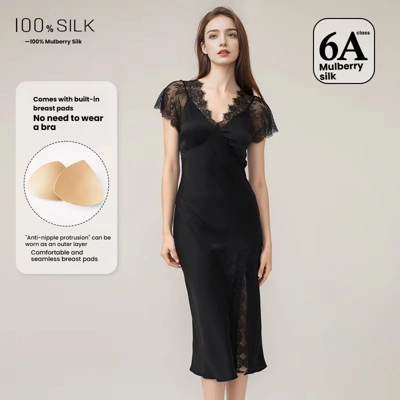 Lace Dress - Dames sexy kanten zijden nachthemd 19