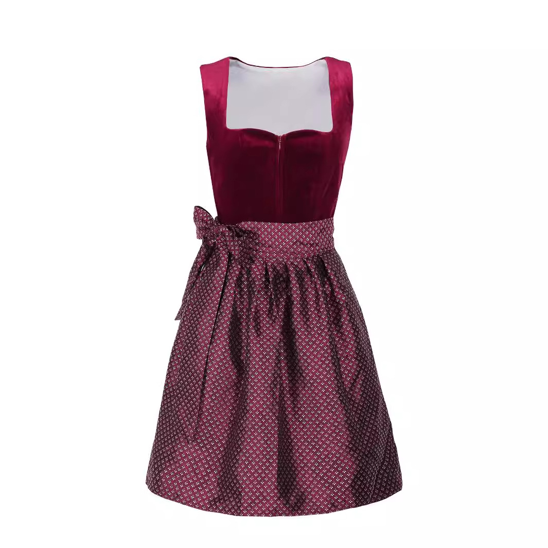 Midi Dress - Carnaval Oktoberfest Biermeisjeskostuum Dames Dirndl Jurk