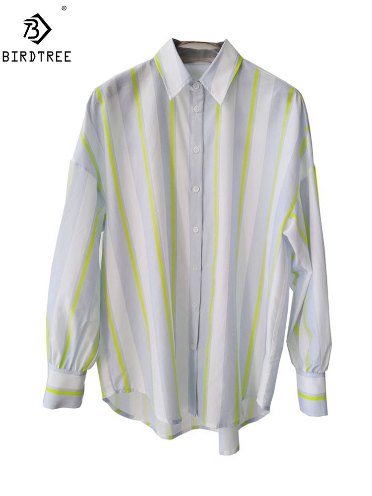 Silk Blouse - BirdTree, 16MM 27,7% Echt Zijde Elegant