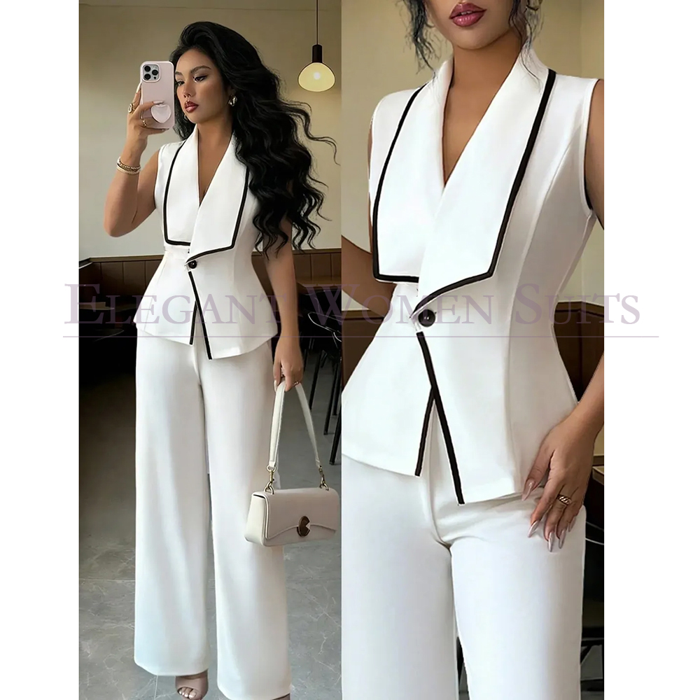 Womens Blazer - Cusual damespakken met één knoop, op