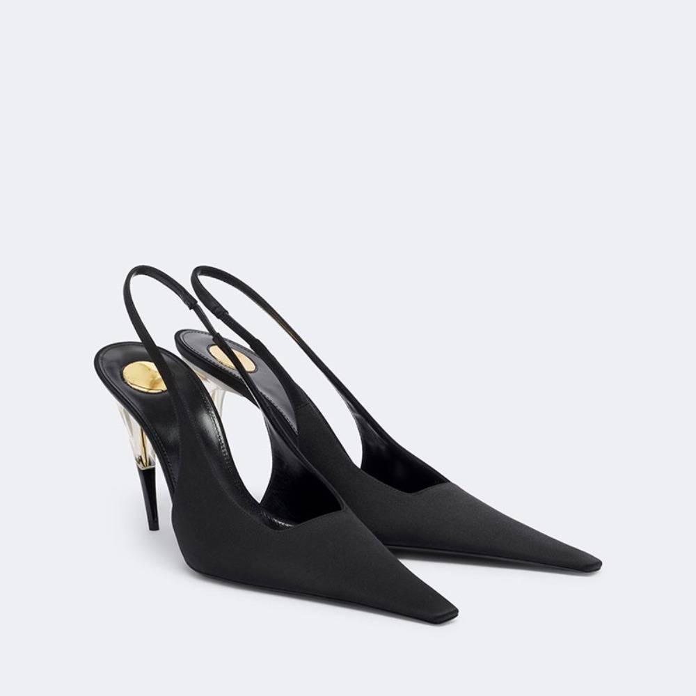 Formal Dress - Dames satijnen pumps met spitse neus