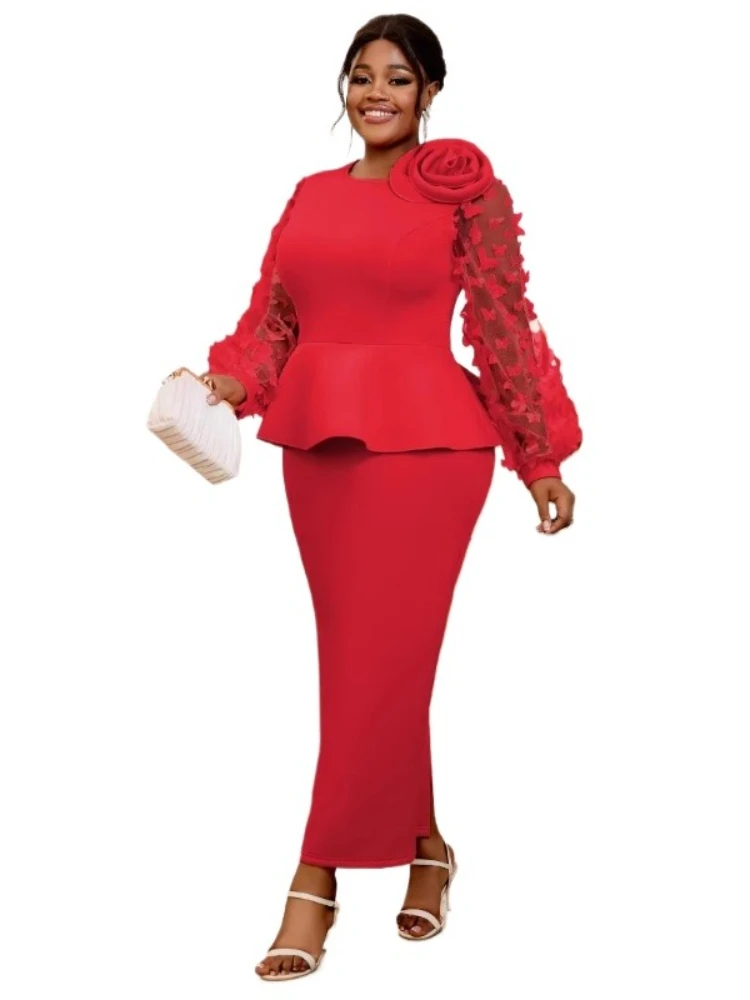 Women'S Red Formal Wear - 2025 Plus Size Afrikaanse Jurken voor