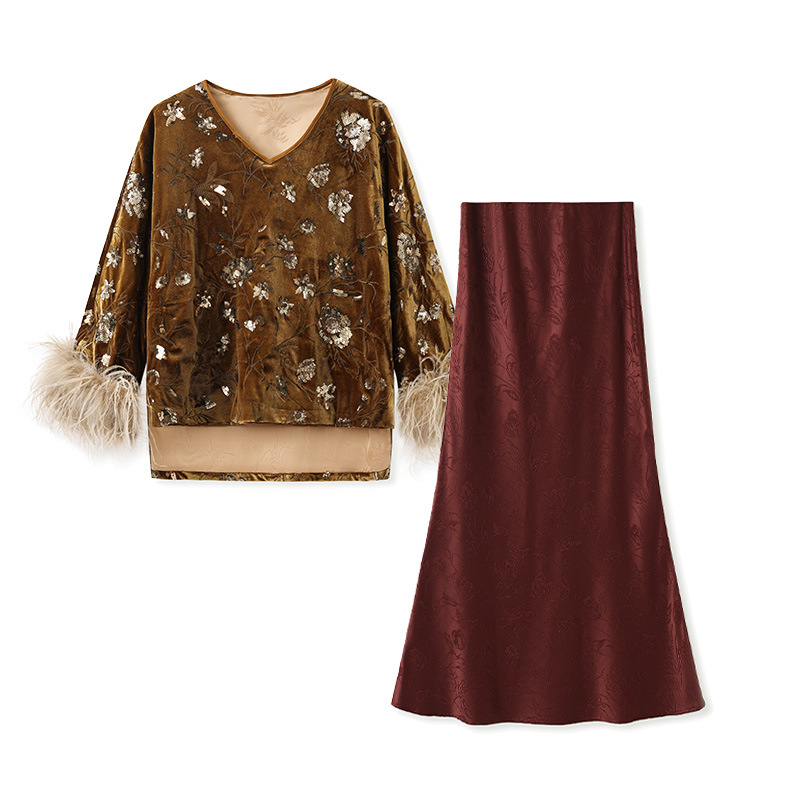 2025, winterblouseset met vere - Silk Blouse recensie en prijs