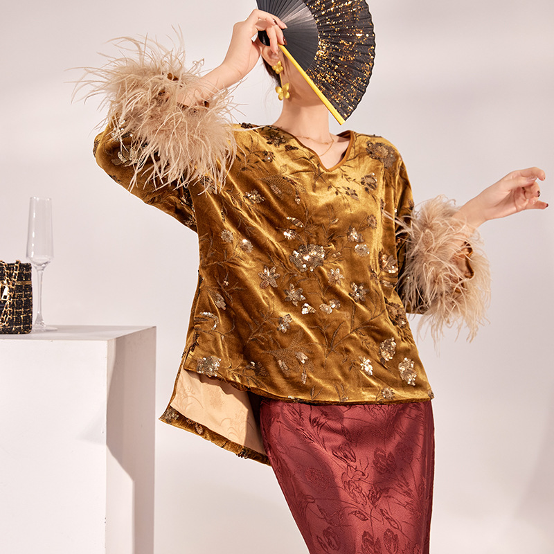 2025, winterblouseset met vere - Silk Blouse recensie en prijs