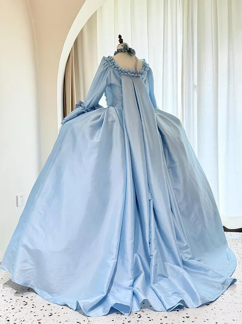 18e-eeuwse rococo blauwe Frans - Evening Gown recensie en prijs