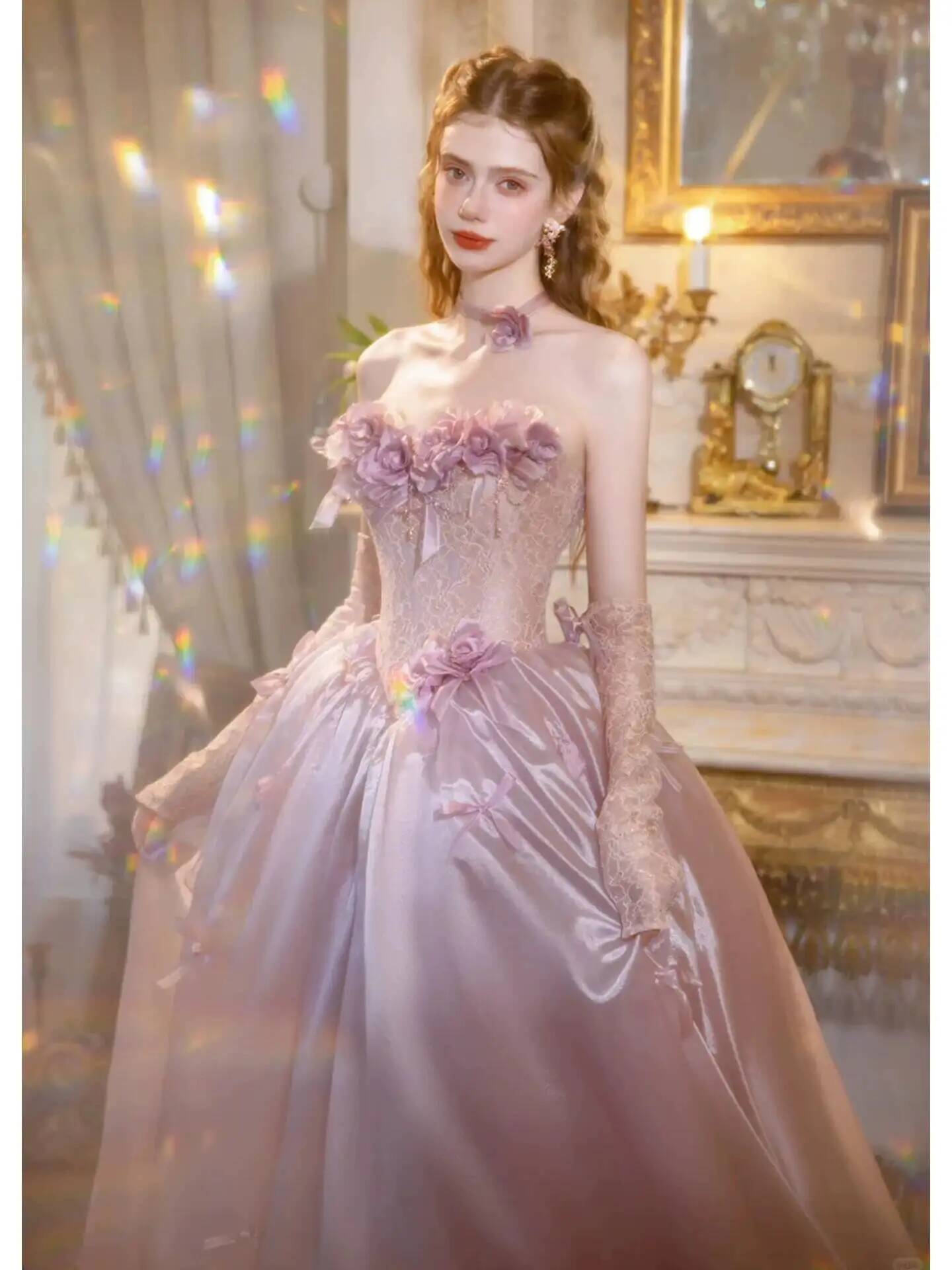 Vintage stoffige roze prinsess - Formal Dress recensie en prijs