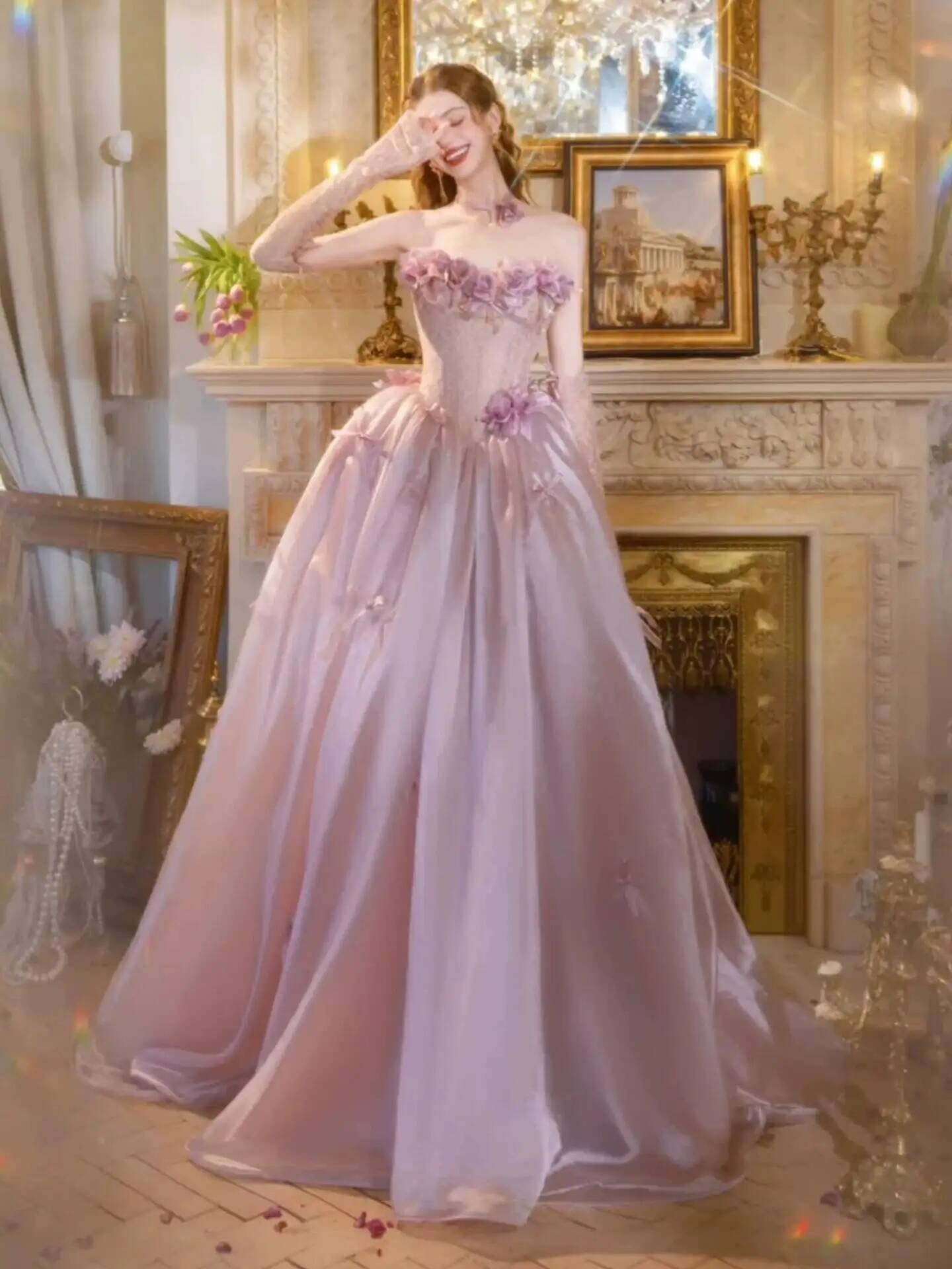 Vintage stoffige roze prinsess - Formal Dress recensie en prijs