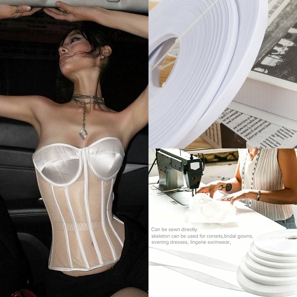 Polyester visgraatband crinoli - Wedding Dress recensie en prijs