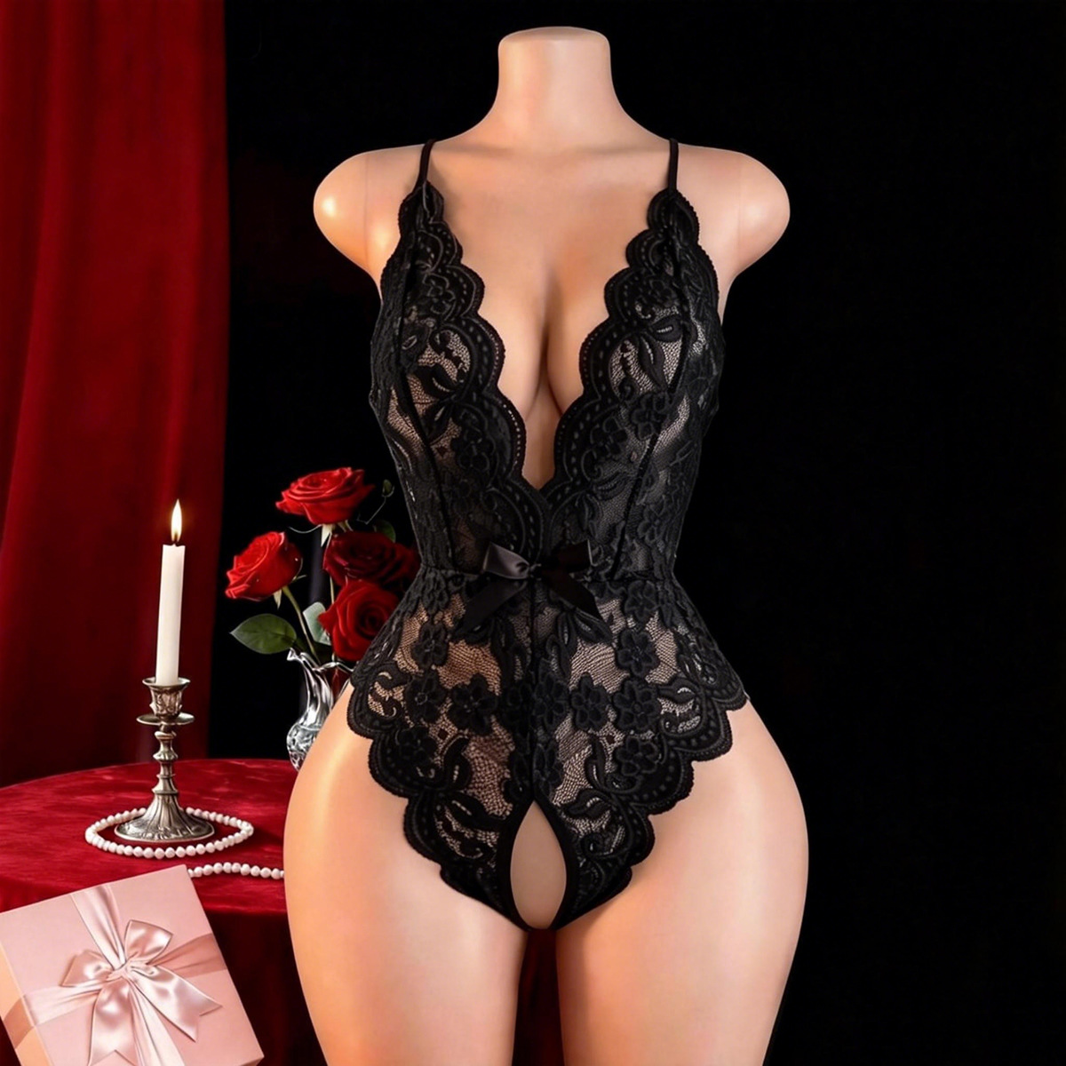 Hot Crotchless sexy lingerie v - Lace Dress recensie en prijs