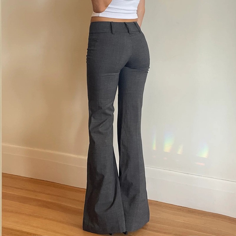 Grijze lange broek met micro f - Tailored Trouser Wide recensie en prijs