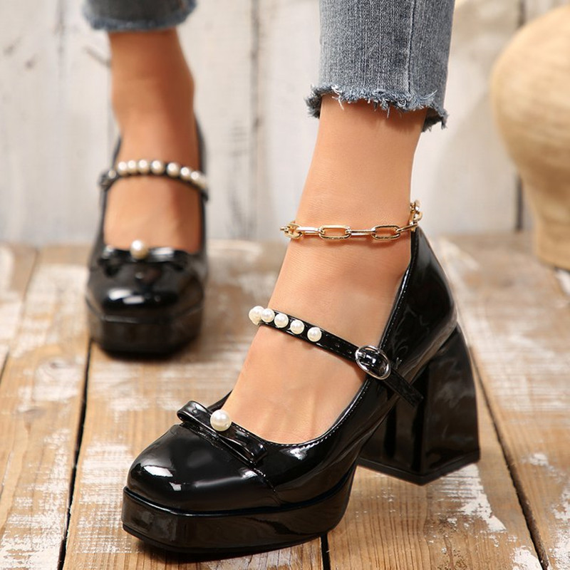 Luxe merk blokhak Mary Jane en - Pump Heel Block recensie en prijs