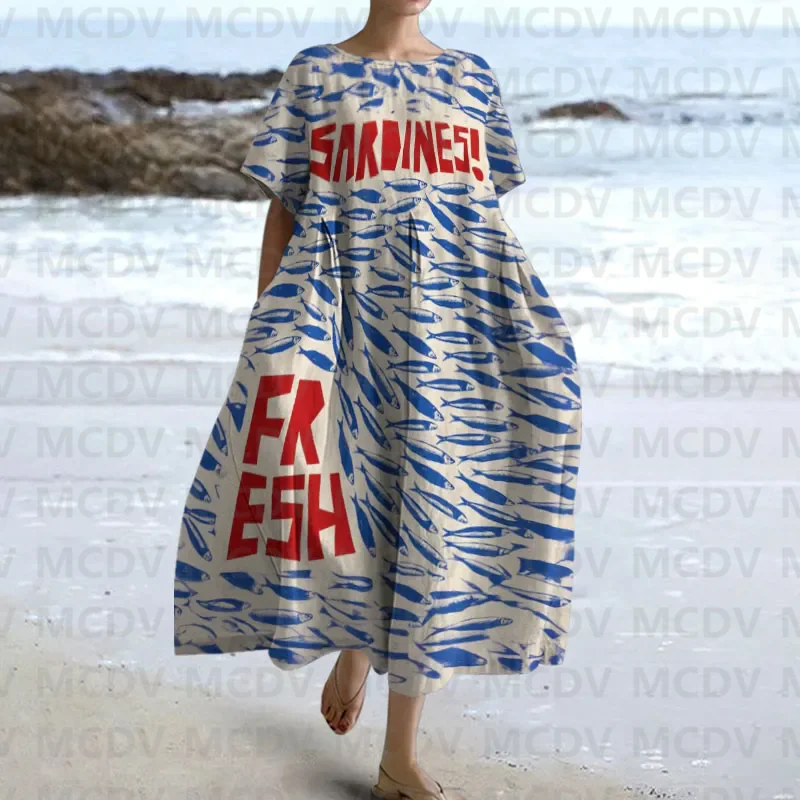 Japanse vintage viskunstprint  - Midi Dress recensie en prijs