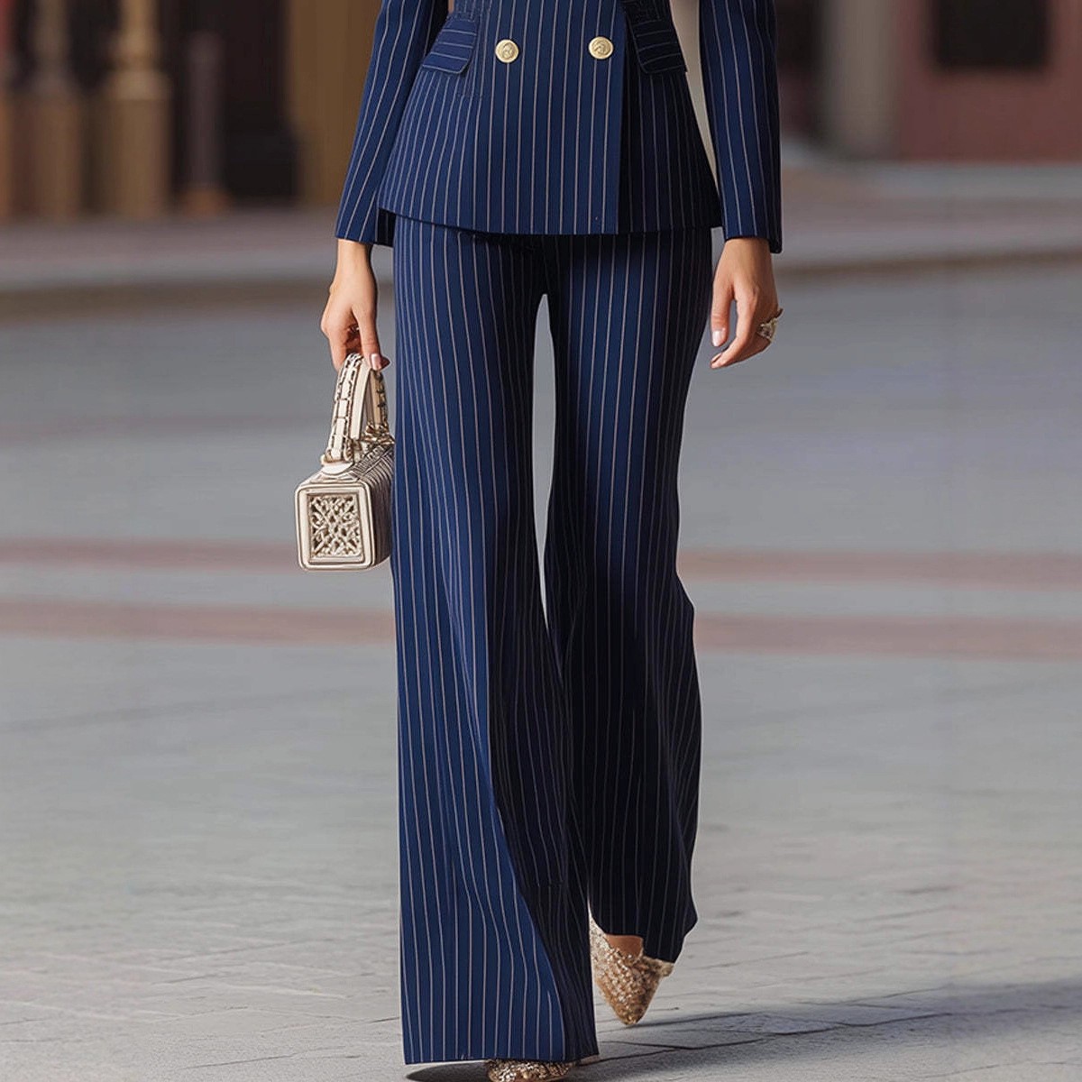 Damespak met wijde pijpen, don - Tailored Trouser Wide recensie en prijs